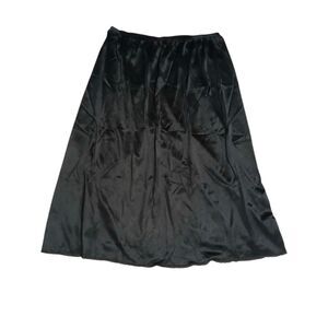 Vintage Black Slip with slit in back and lace detail